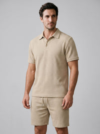 Duke Textured Polo and Shorts Set