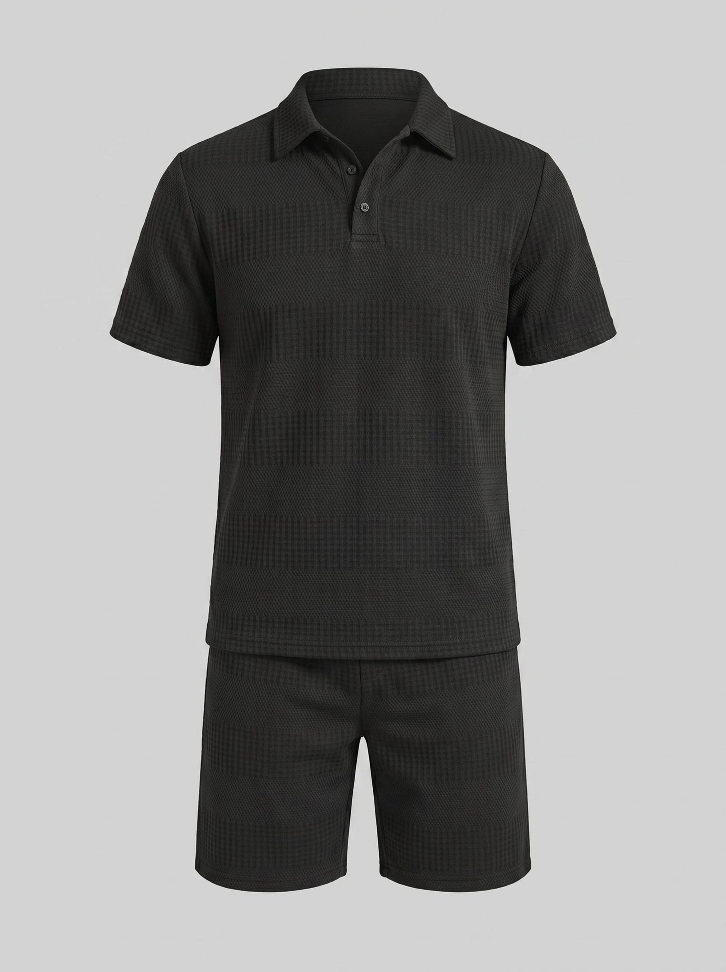 Duke Textured Polo and Shorts Set_26