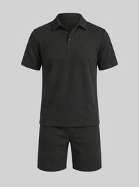 Duke Textured Polo and Shorts Set