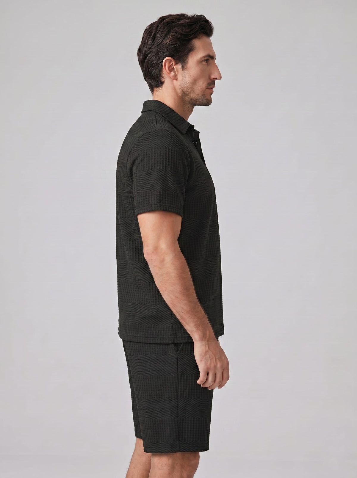 Duke Textured Polo and Shorts Set