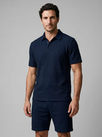 Duke Textured Polo and Shorts Set