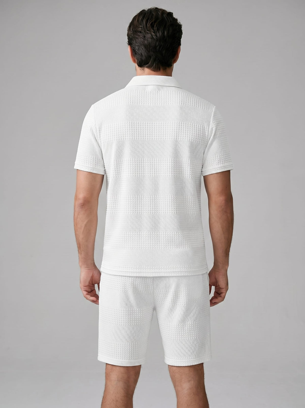 Duke Textured Polo and Shorts Set_4
