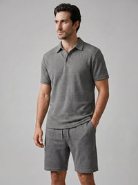Duke Textured Polo and Shorts Set