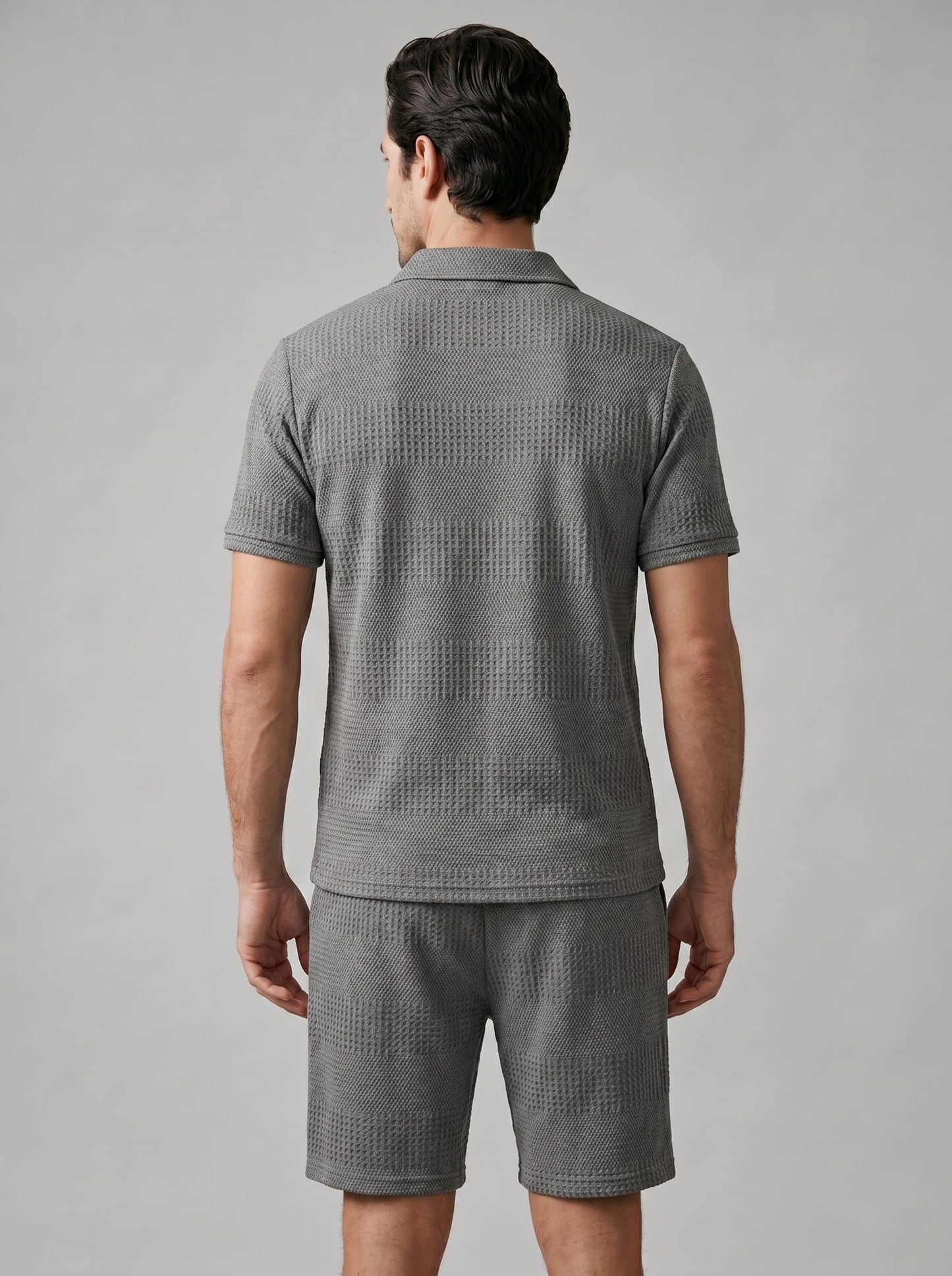 Duke Textured Polo and Shorts Set_9