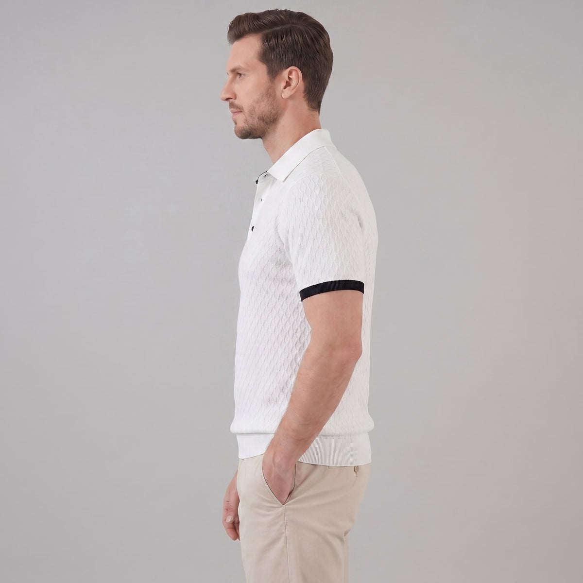 Zane Contrast Collar Knit Polo Shirt_2