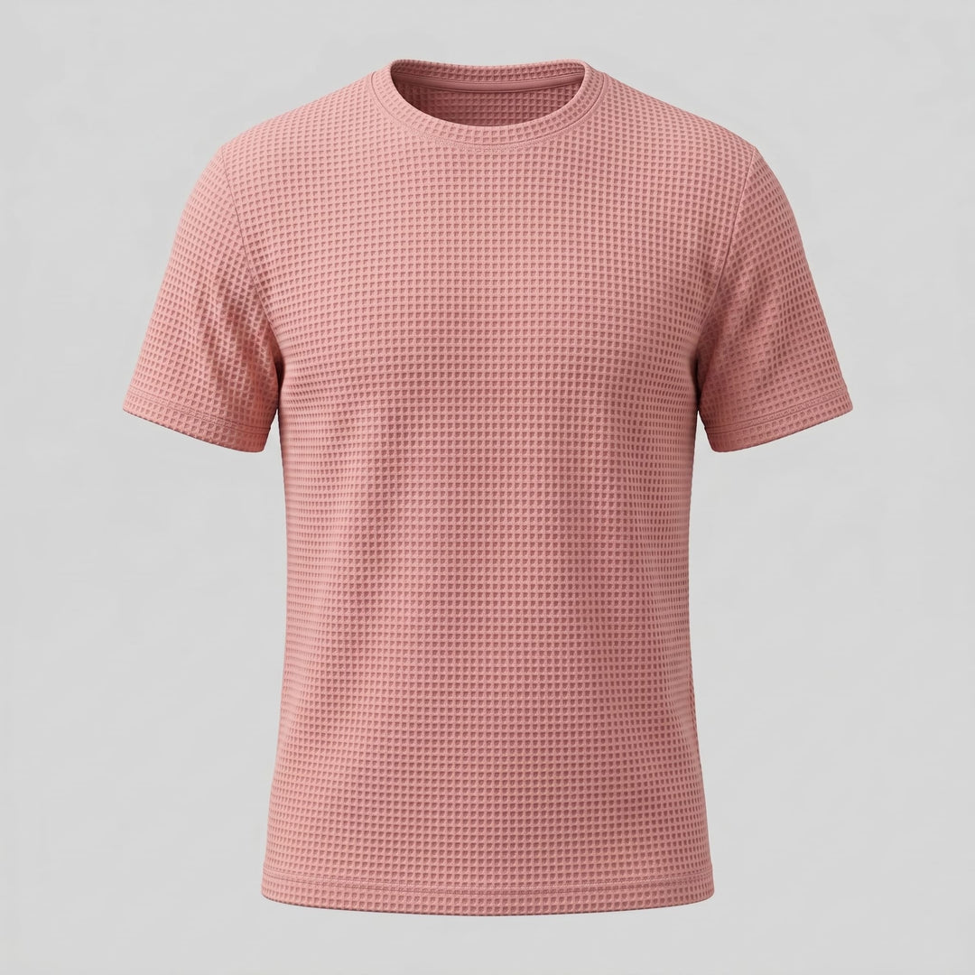 Nico Waffle Texture Crew Neck T-Shirt