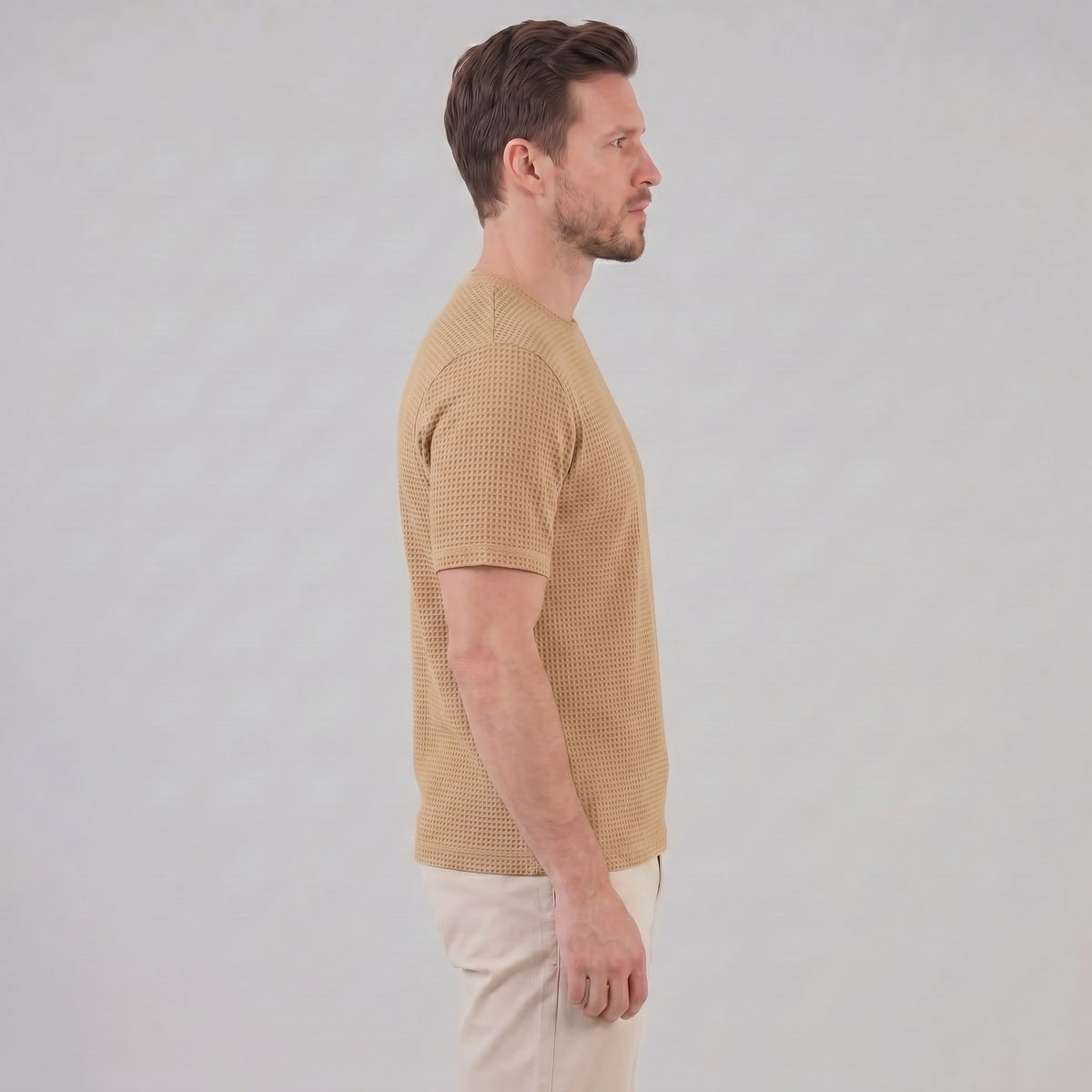 Nico Waffle Texture Crew Neck T-Shirt