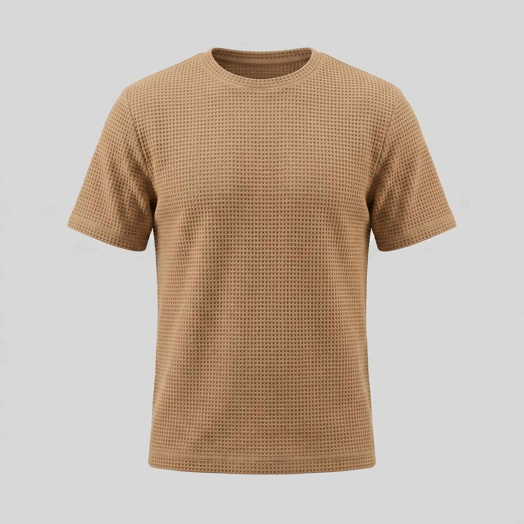 Nico Waffle Texture Crew Neck T-Shirt