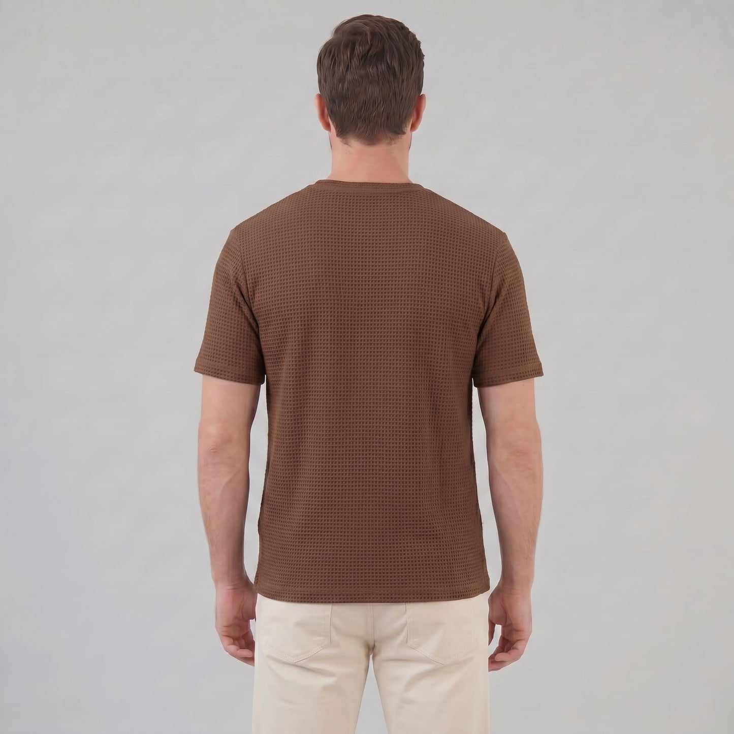 Nico Waffle Texture Crew Neck T-Shirt_3