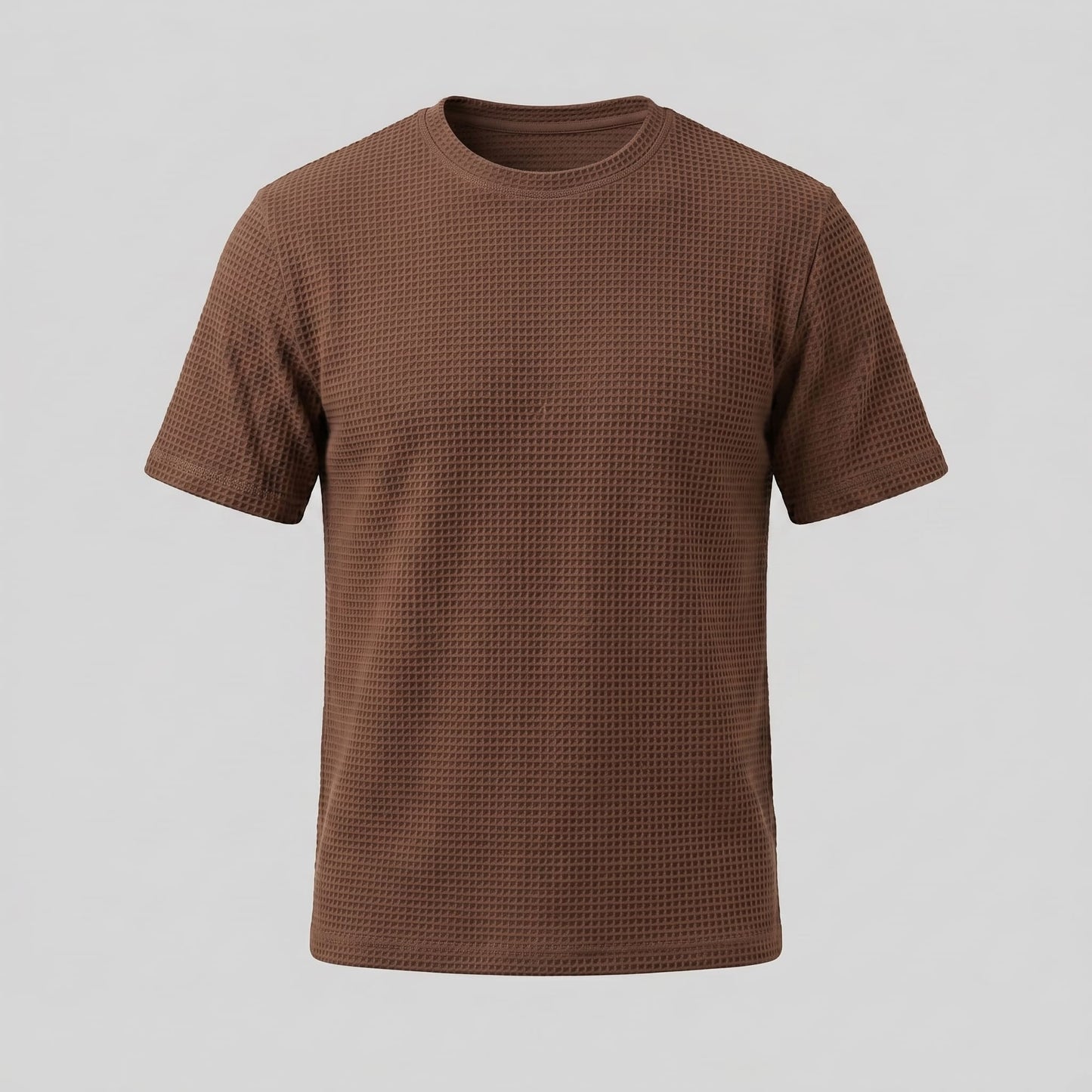 Nico Waffle Texture Crew Neck T-Shirt_4