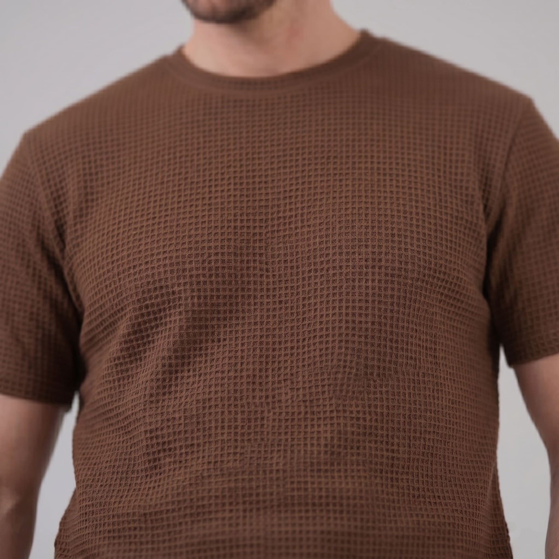 Nico Waffle Texture Crew Neck T-Shirt