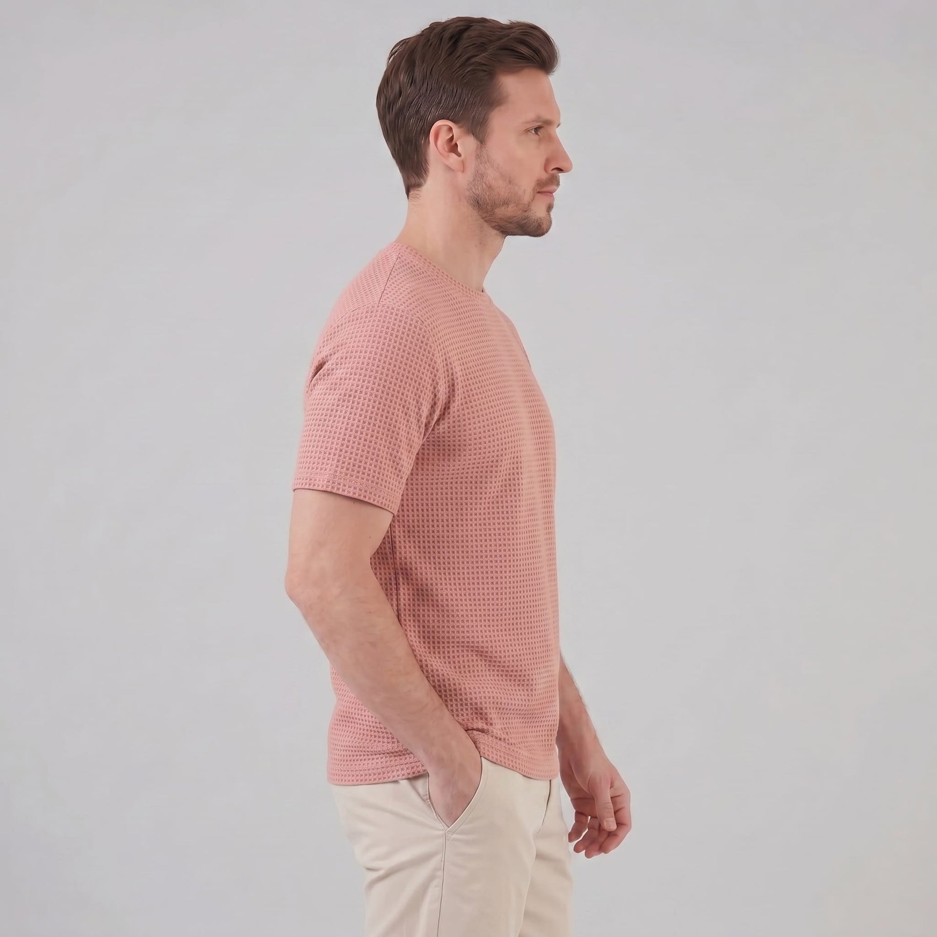 Nico Waffle Texture Crew Neck T-Shirt