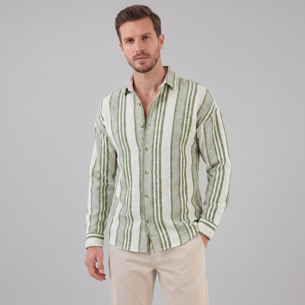 Nolan Linen Blend Striped Button Down Shirt_1