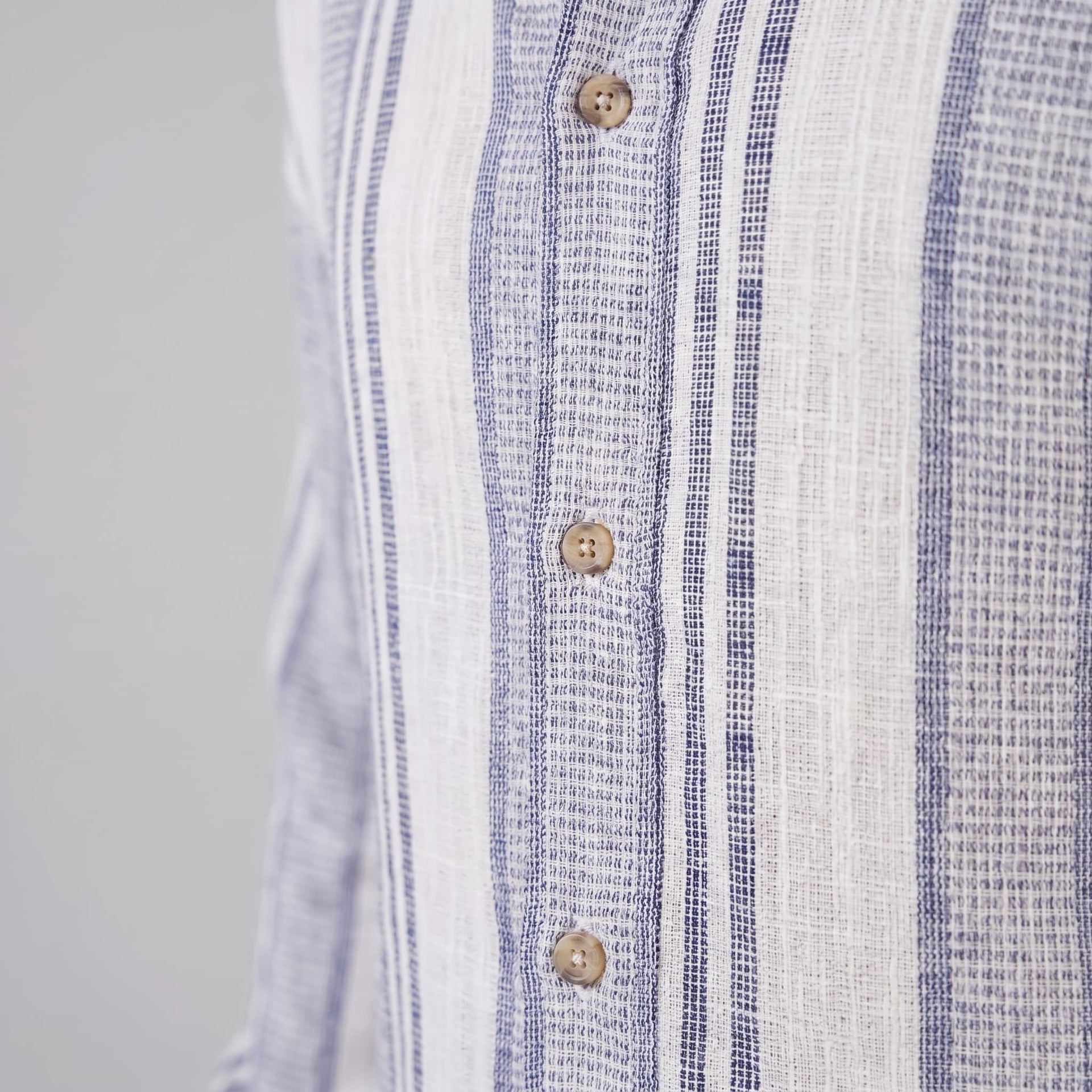 Nolan Linen Blend Striped Button Down Shirt
