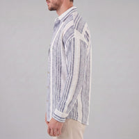 Nolan Linen Blend Striped Button Down Shirt