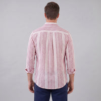 Nolan Linen Blend Striped Button Down Shirt