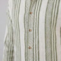 Nolan Linen Blend Striped Button Down Shirt