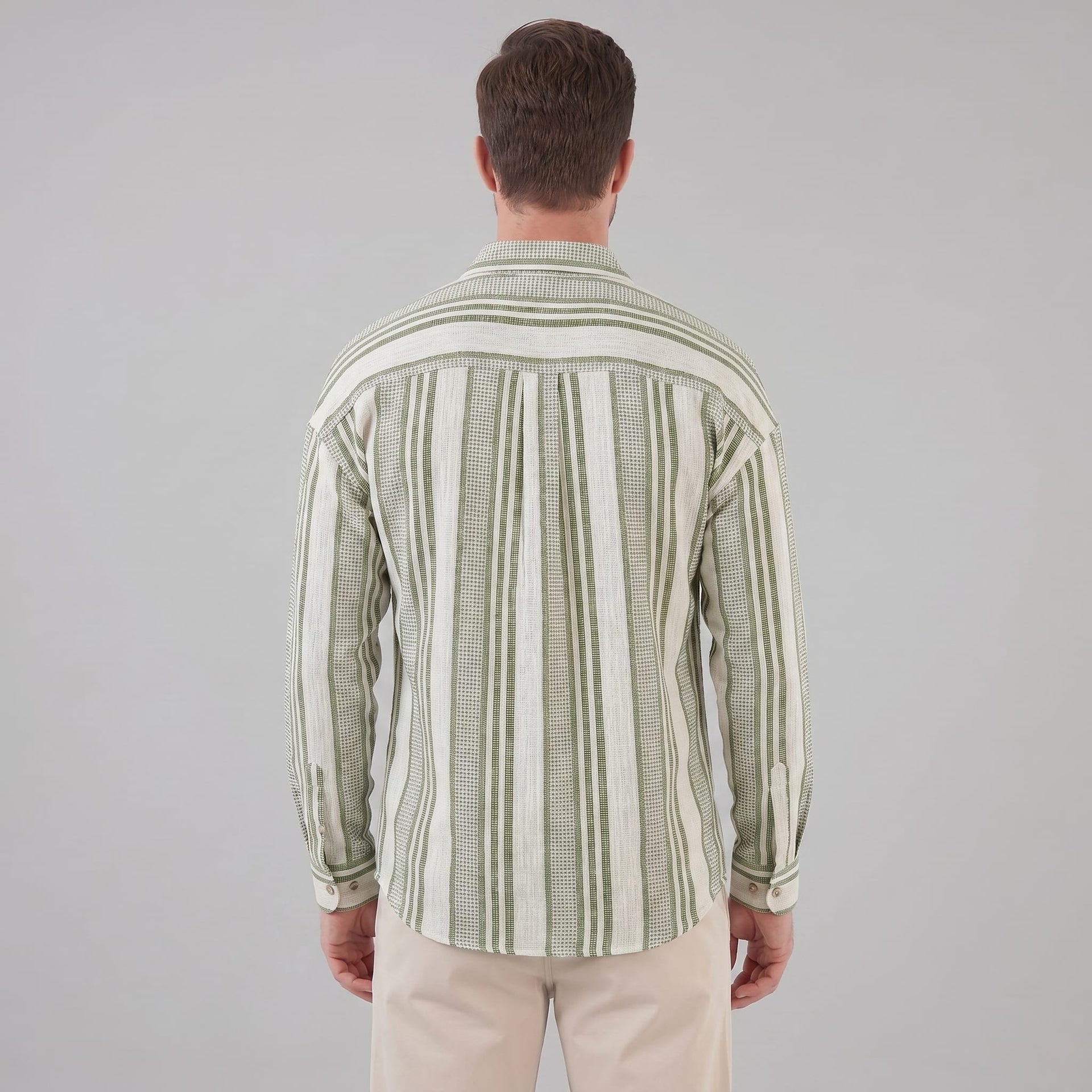 Nolan Linen Blend Striped Button Down Shirt