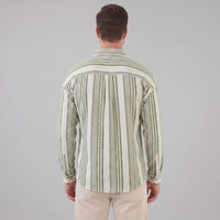 Nolan Linen Blend Striped Button Down Shirt