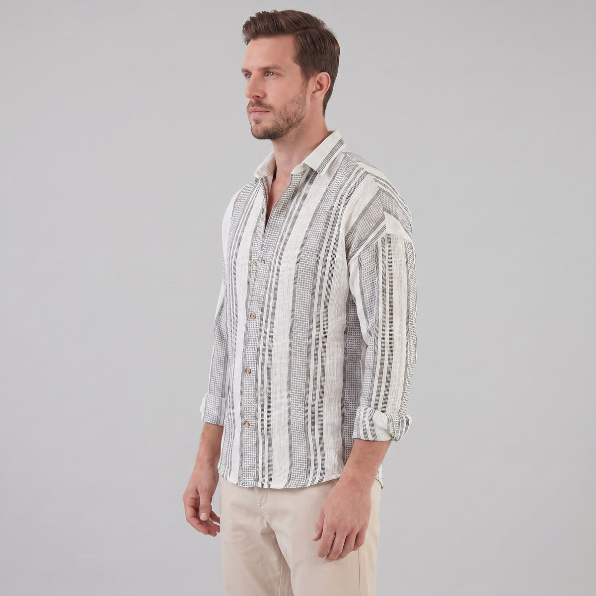 Nolan Linen Blend Striped Button Down Shirt_7