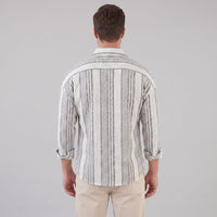 Nolan Linen Blend Striped Button Down Shirt