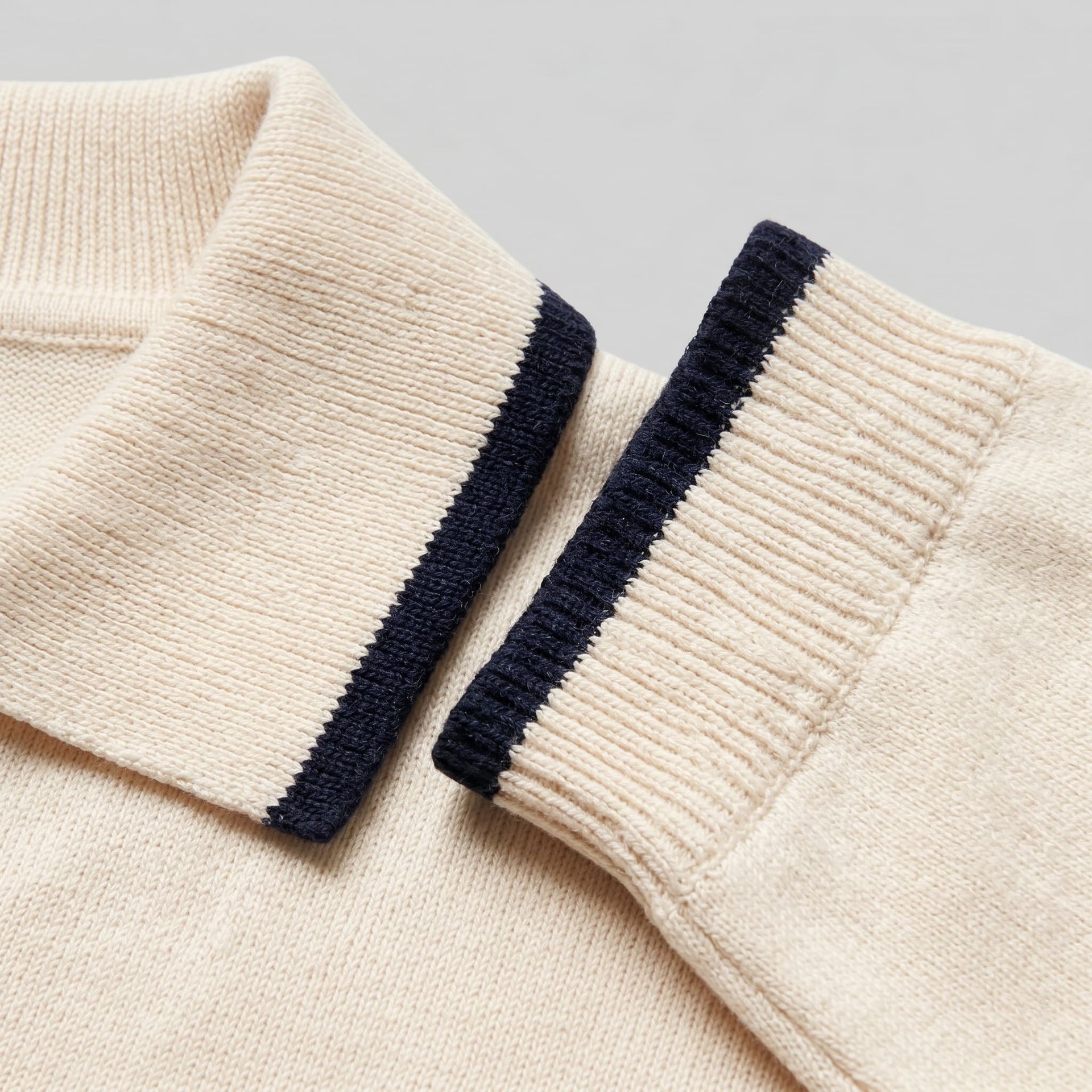 Zeke Tipped Collar Knit Polo Shirt