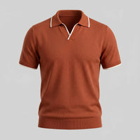 Zeke Tipped Collar Knit Polo Shirt