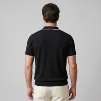 Zeke Tipped Collar Knit Polo Shirt