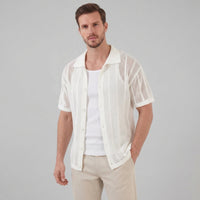 Oakes Open Knit Camp Collar Shirt