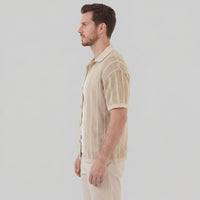Oakes Open Knit Camp Collar Shirt
