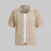 Oakes Open Knit Camp Collar Shirt