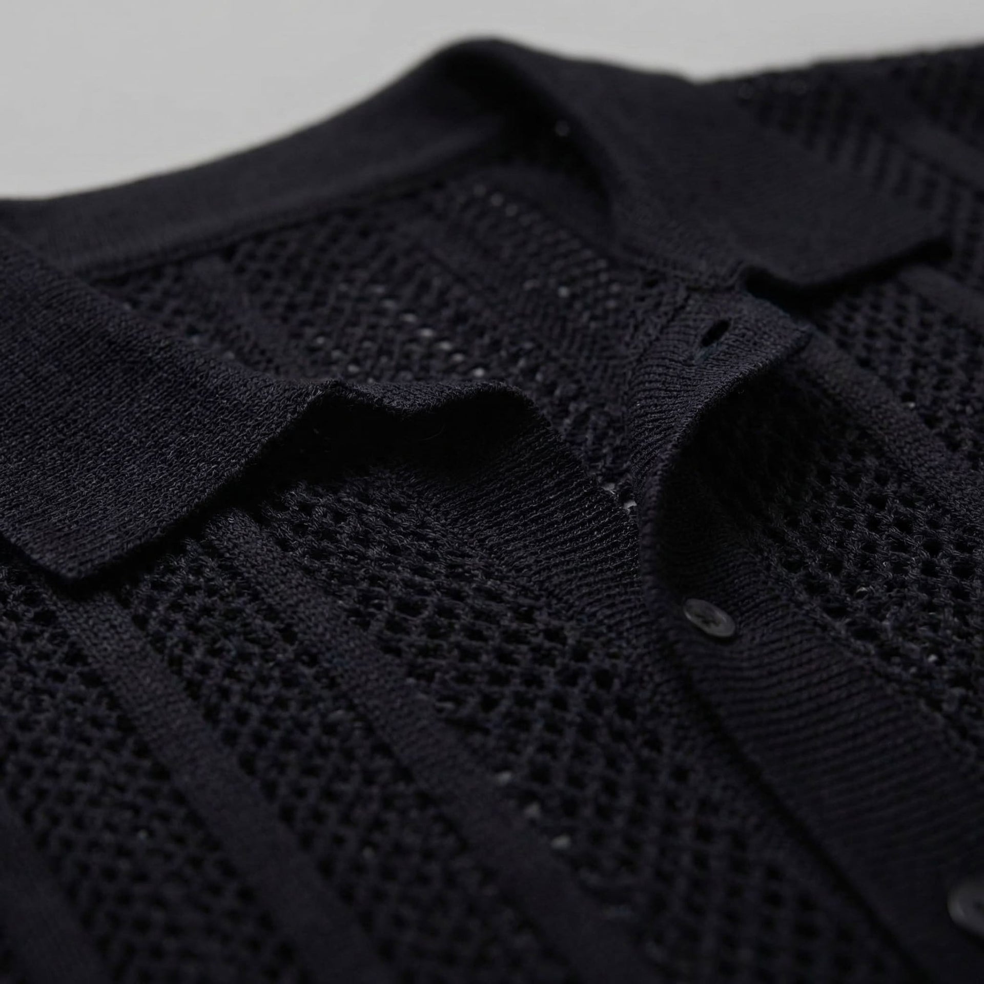 Oakes Open Knit Camp Collar Shirt