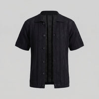 Oakes Open Knit Camp Collar Shirt