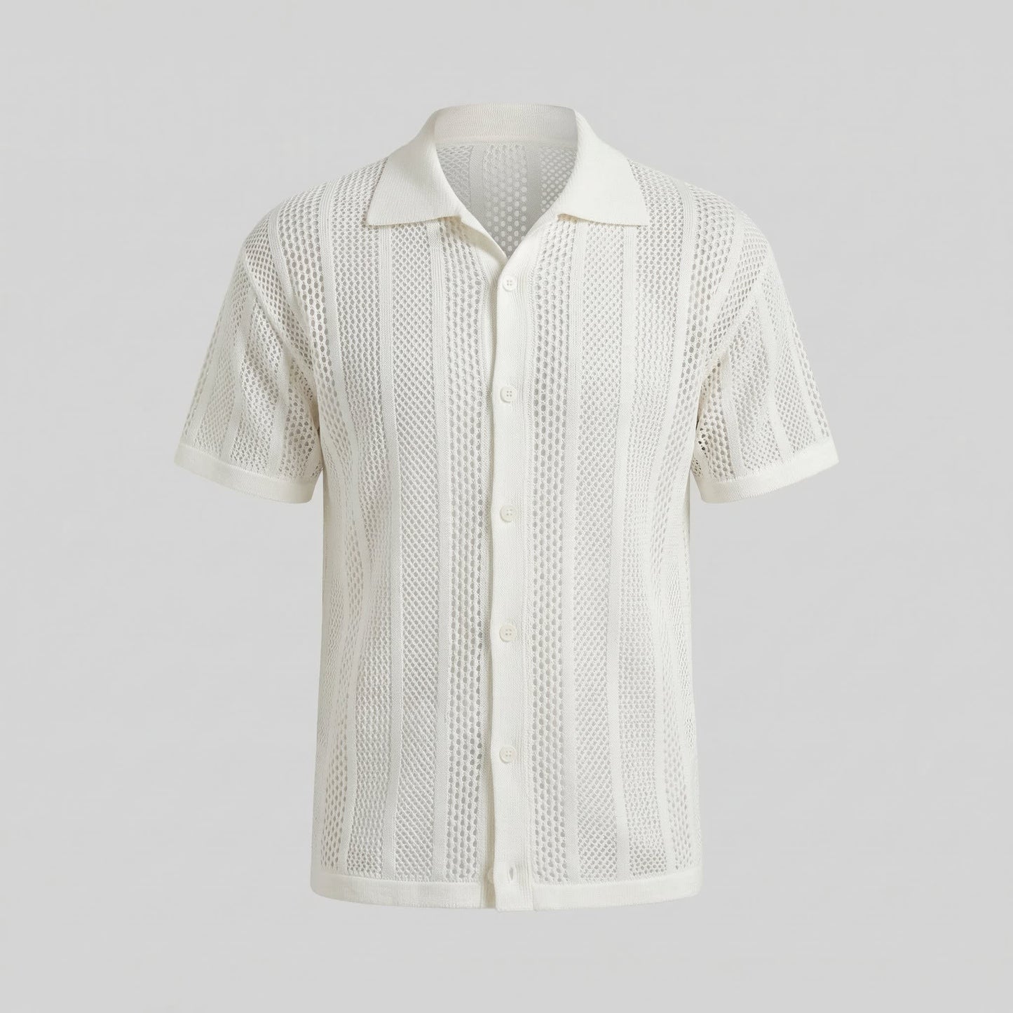 Oakes Open Knit Camp Collar Shirt_4