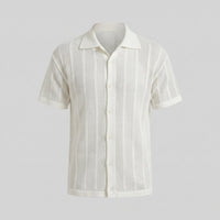 Oakes Open Knit Camp Collar Shirt