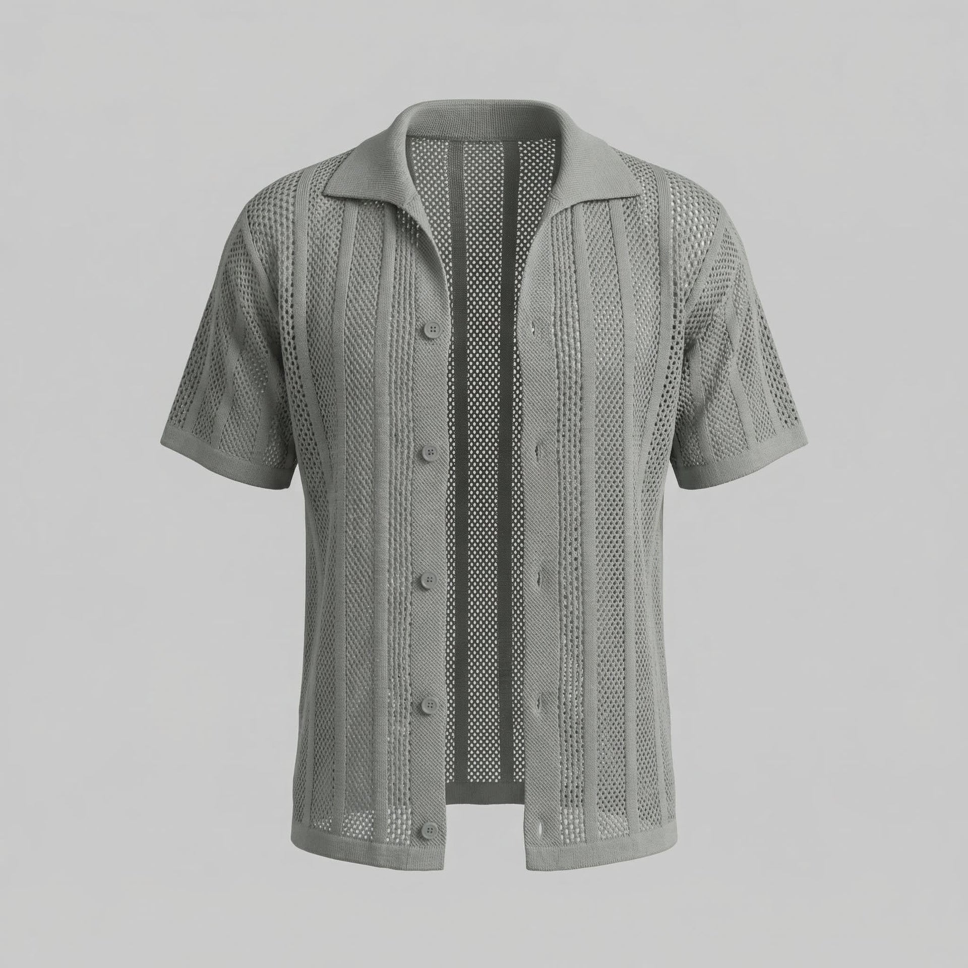 Oakes Open Knit Camp Collar Shirt