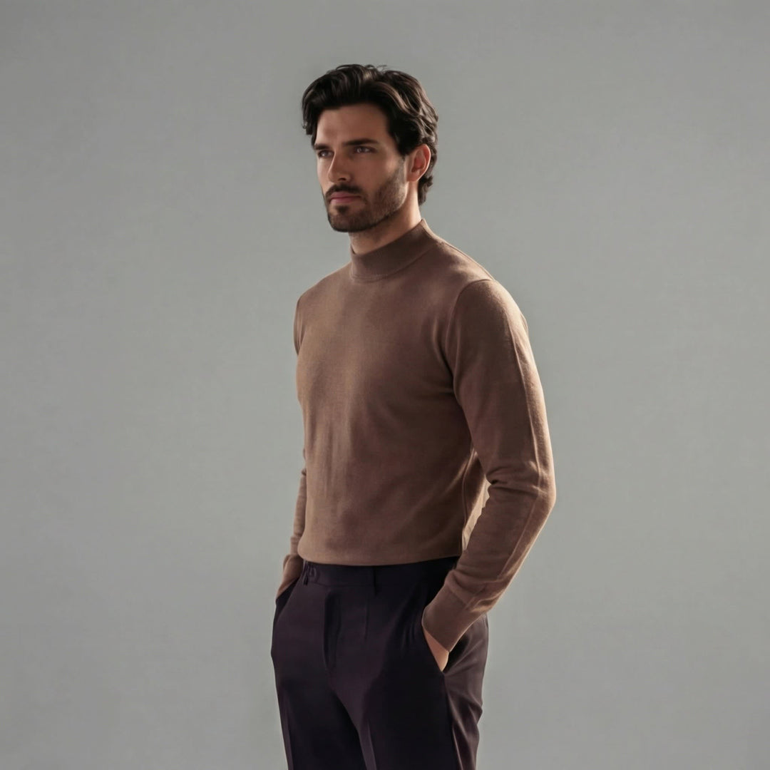 Huxley Wool Blend Mock Neck Sweater