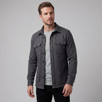 Keller Brushed Cotton Blend Overshirt