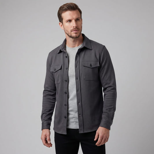 Keller Brushed Cotton Blend Overshirt_1