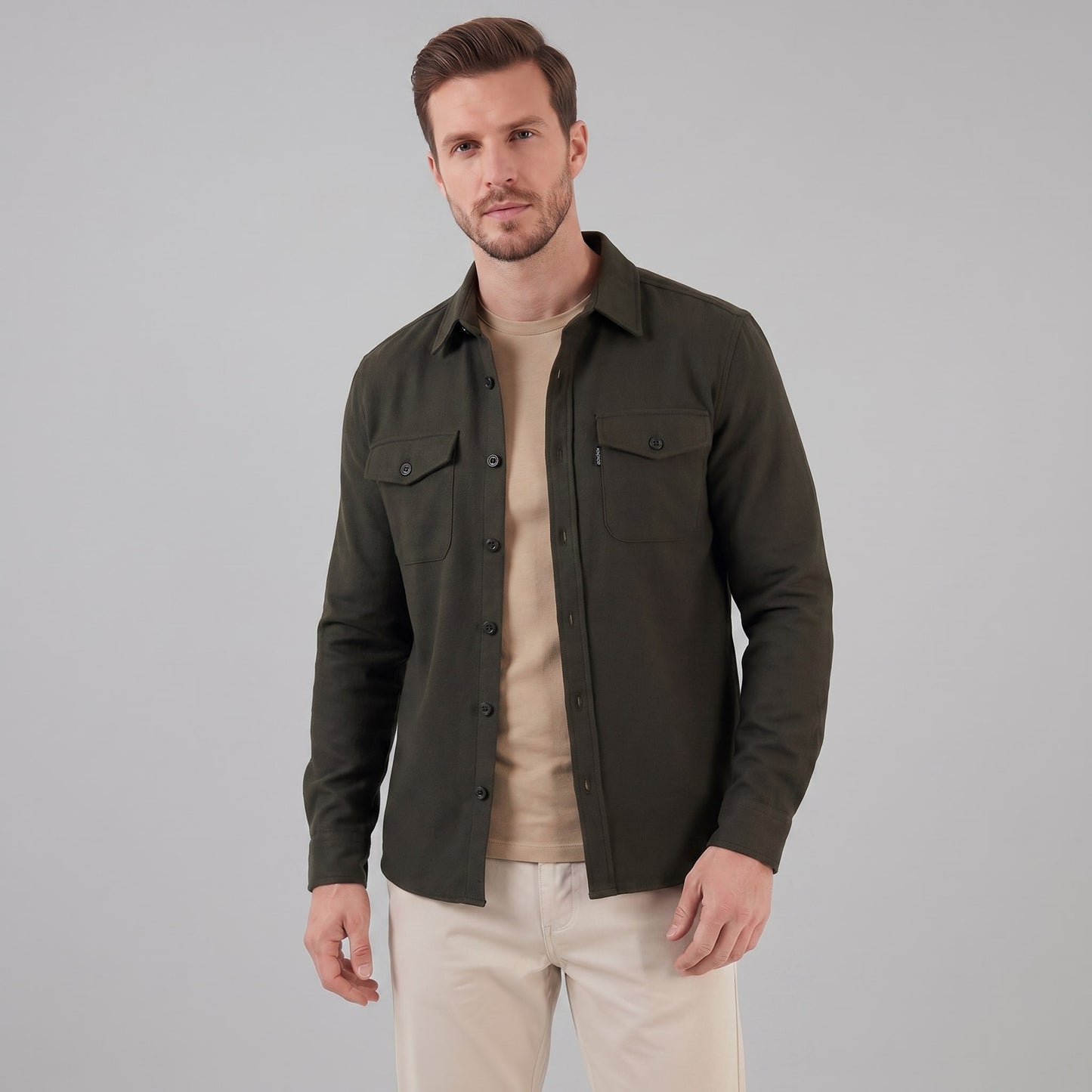 Keller Brushed Cotton Blend Overshirt_16