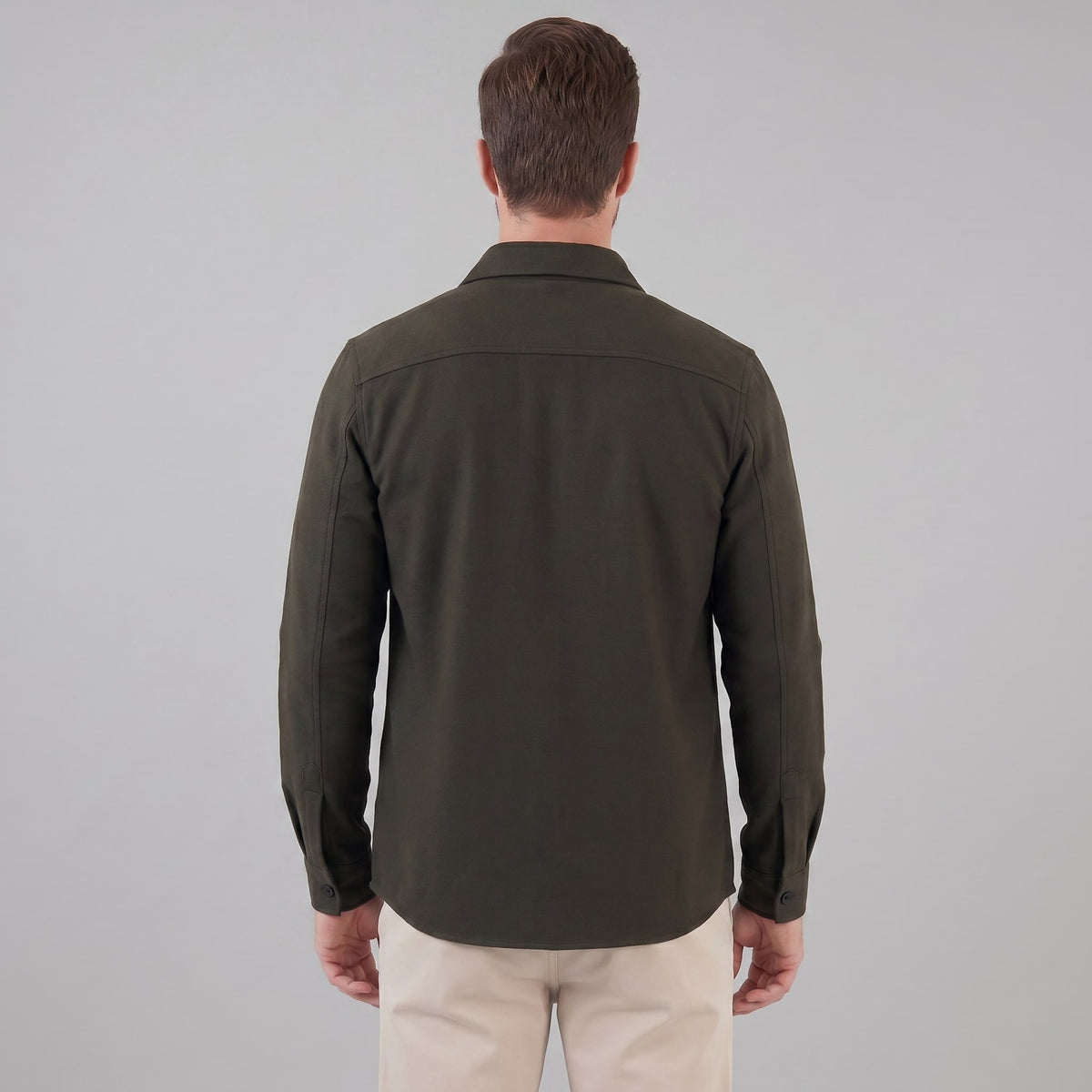 Keller Brushed Cotton Blend Overshirt