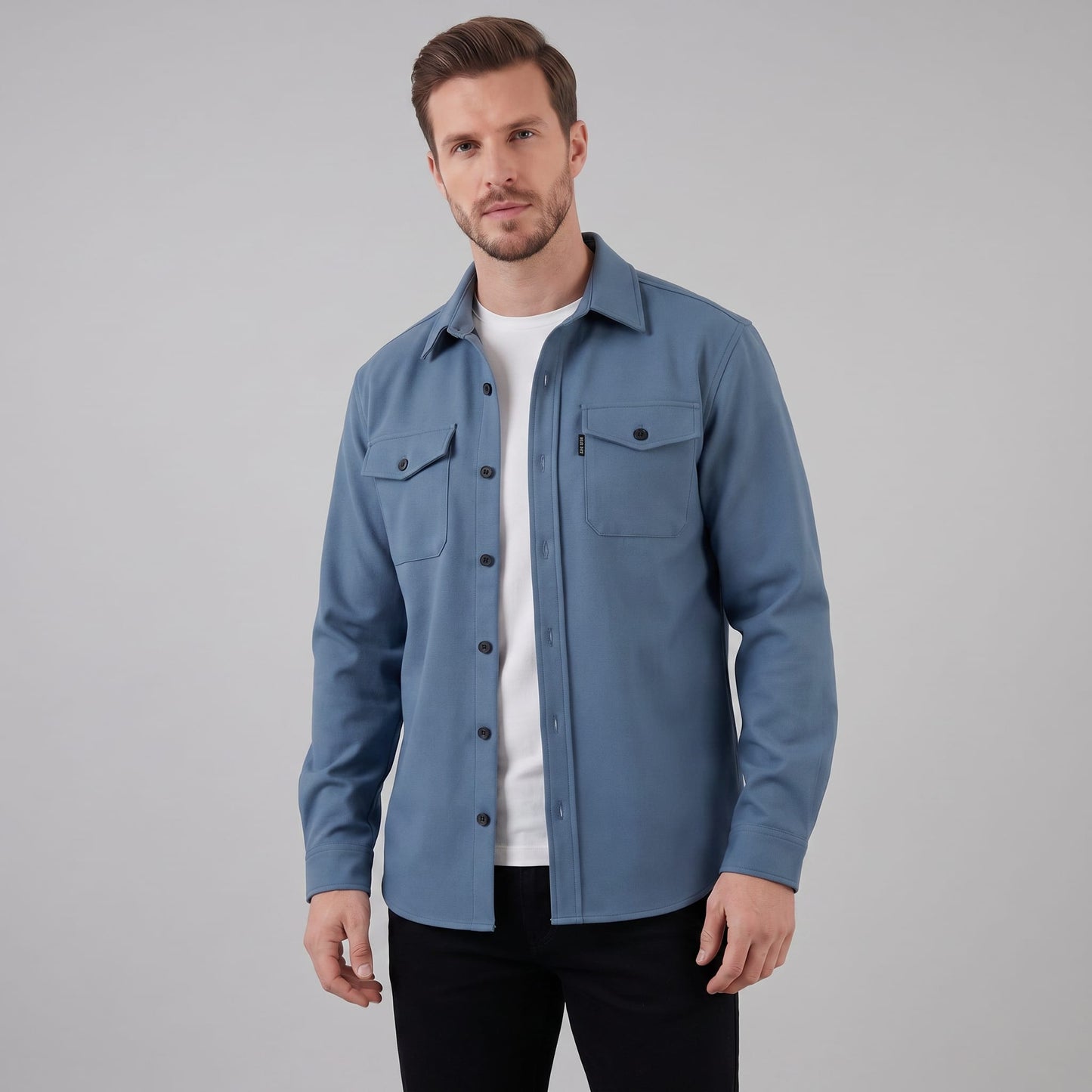 Keller Brushed Cotton Blend Overshirt_2