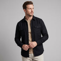 Keller Brushed Cotton Blend Overshirt