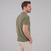 Zion Cotton Blend V-Neck Polo Shirt