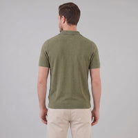 Zion Cotton Blend V-Neck Polo Shirt