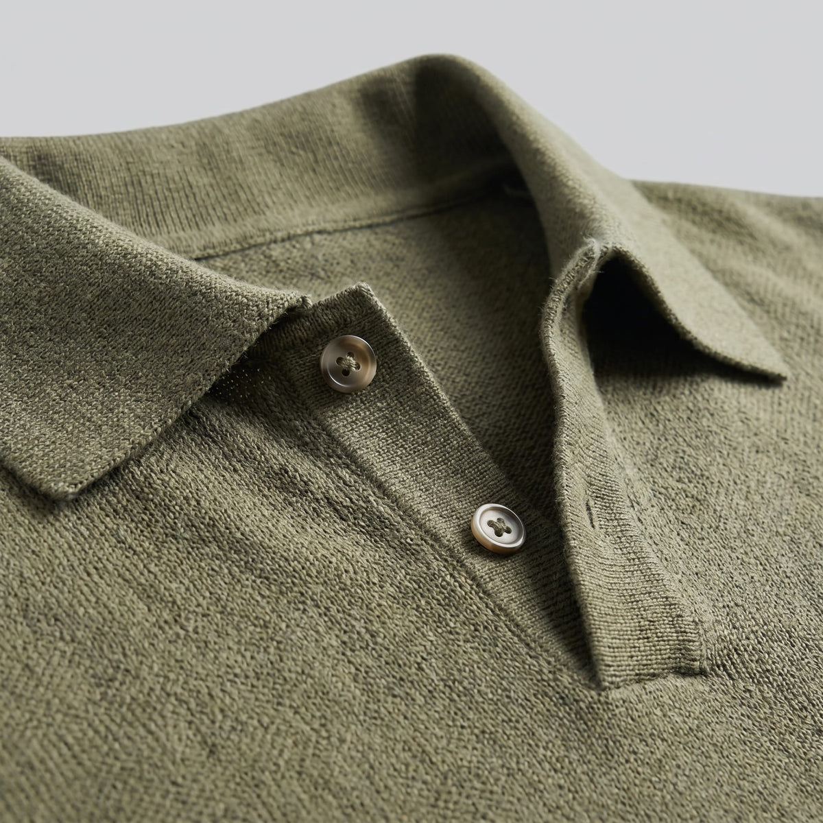 Zion Cotton Blend V-Neck Polo Shirt