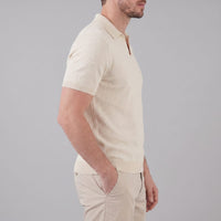 Zion Cotton Blend V-Neck Polo Shirt