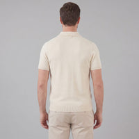 Zion Cotton Blend V-Neck Polo Shirt