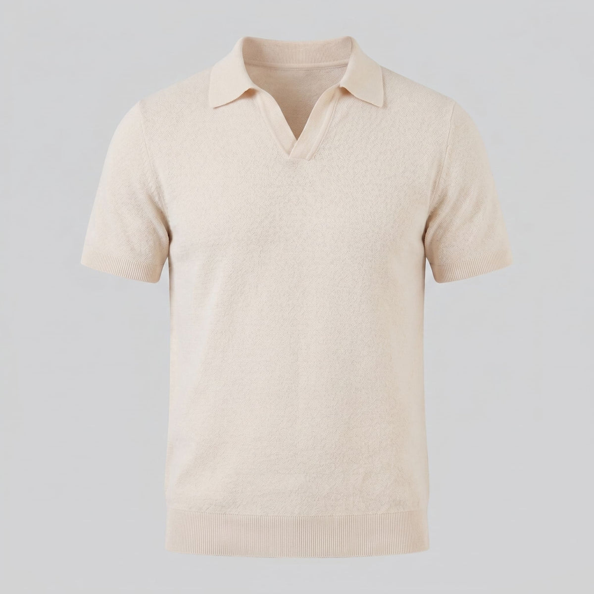 Zion Cotton Blend V-Neck Polo Shirt_5