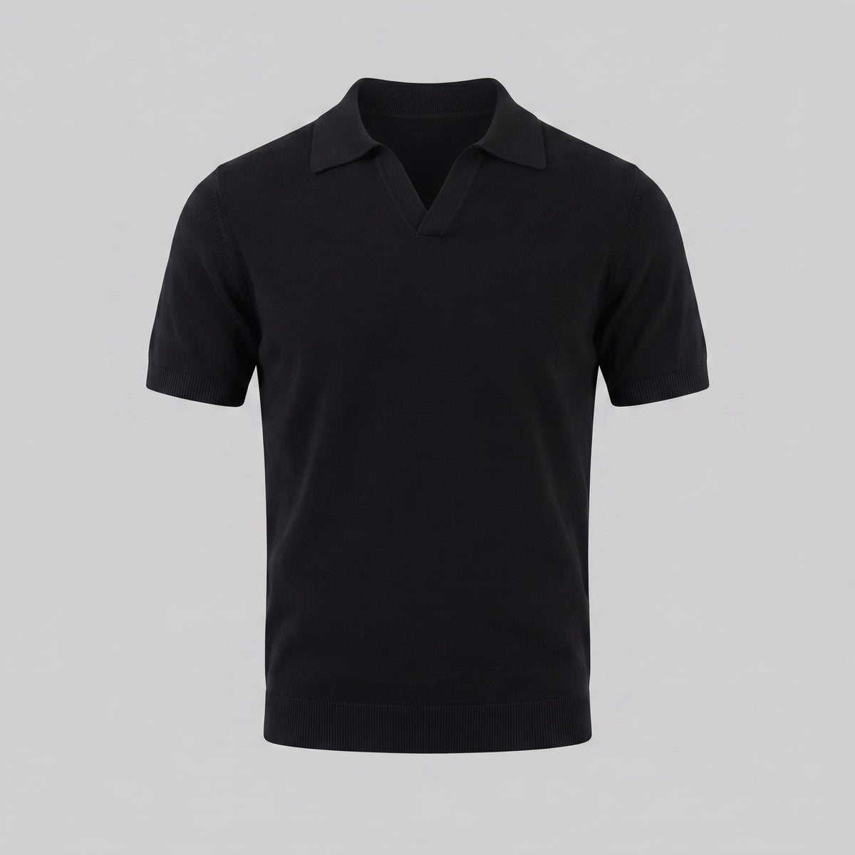 Zion Cotton Blend V-Neck Polo Shirt_9